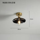 Helnys Nordic Copper LED Ceiling Lights with Switch for Home Lighting