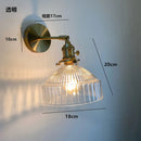 Helnys Amber Glass LED Wall Sconce Modern Nordic Wall Light Fixtures