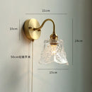 Helnys Copper Wall Sconce Stair Light Nordic Modern Glass Wall Lamp