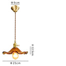 Helnys Nordic Green Glass LED Pendant Light with Copper Knob Switch