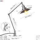 Helnys Industrial LED Table Lamp US/EU Plug Switch Loft Decor LED Desk Lamp