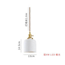 Helnys White Ceramic Brass Pendant Lights for Restaurant Bedroom - Nordic Style