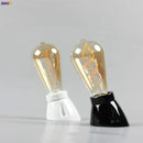Helnys Ceramic E27 Socket Table Lamp Holder Vintage Bulb Base Fitting