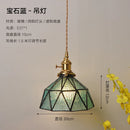 Helnys Copper Glass LED Pendant Lamp Switch Amber Nordic Hanging Lights