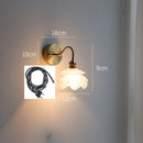 Helnys Flower Glass Copper Wall Sconce LED Light Nordic Modern Wandlamp