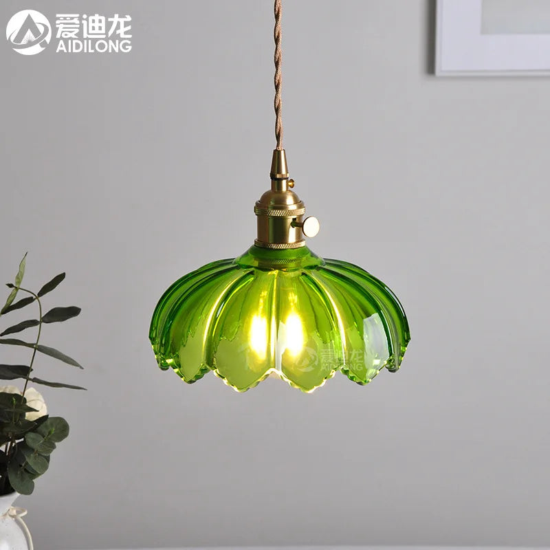 Helnys Nordic Modern Copper Pendant Lamp for Bedroom, Bar, and Restaurant