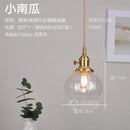 Helnys Nordic Copper LED Glass Pendant Light for Bedroom, Restaurant, Bar, and Cafe