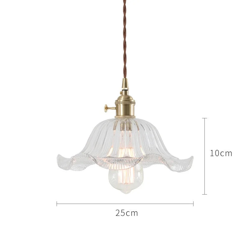 Helnys Glass Pendant Lights Bar Cafe Living Room Edison Industrial Vintage Lamp