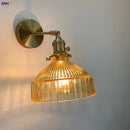 Helnys Amber Glass LED Wall Sconce Modern Nordic Wall Light Fixtures