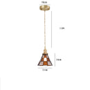 Helnys Nordic Copper LED Glass Pendant Lamp for Cafe Bedroom Restaurant