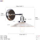 Helnys Amber Glass Ball LED Wall Lamp for Home Bedroom Stair Mirror Switch