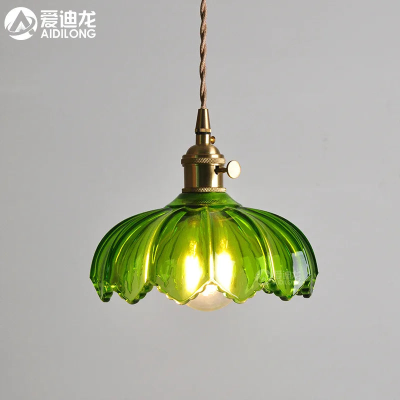 Helnys Nordic Modern Copper Pendant Lamp for Bedroom, Bar, and Restaurant