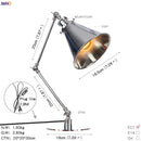 Helnys Industrial LED Table Lamp US/EU Plug Switch Loft Decor LED Desk Lamp