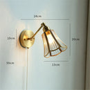 Helnys Copper Wall Sconce Stair Light Nordic Modern Glass Wall Lamp