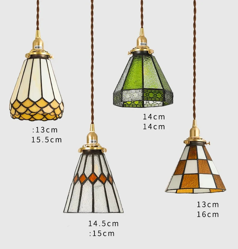 Helnys Nordic Glass Copper Pendant Lamp for Bedroom Living Room Decor