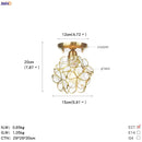 Helnys White Glass LED Ceiling Light Fixture Nordic Modern Copper Ceiling Lamp