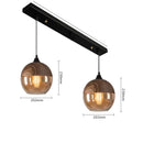 Helnys Nordic Wood LED Glass Pendant Light for Dinning Room Cafe Bedroom