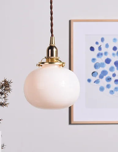 Helnys Glass Ball Pendant Lights: Nordic Modern Bedroom/Bathroom Mirror Lamp