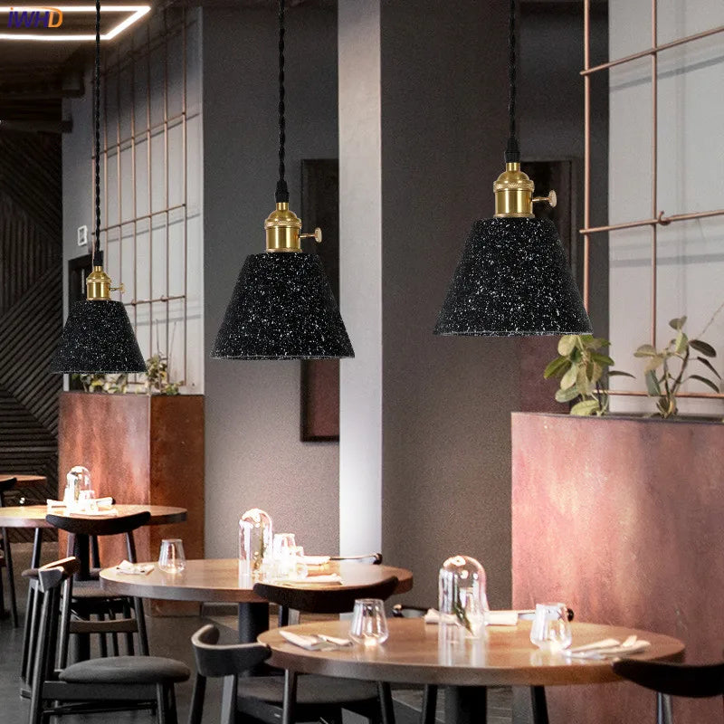 Helnys Cement Pendant Lamp: Nordic Modern Loft Style Industrial Lighting Fixtures