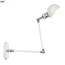 Helnys White Swing Arm Wall Light 4W Industrial Vintage Wall Sconce Luminaria