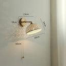 Helnys Copper LED Wall Lamp Sconce Glass Lampshade Nordic Modern Wall Light