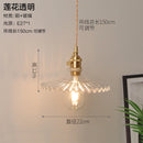 Helnys Nordic Style Copper Glass Pendant Light for Kitchen Dinning Living Room