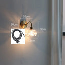 Helnys Flower Glass Copper Wall Sconce LED Light Nordic Modern Wandlamp