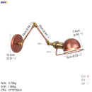 Helnys Antique Black Wall Lamp Vintage Industrial Sconce LED Applique Murale