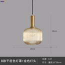 Helnys Nordic Glass Pendant Lights LED Hanging Lamp for Bedroom Living Room