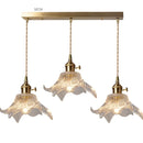 Helnys Flower Glass LED Pendant Light: Nordic Modern Hanging Lamp for Bedroom & Dining Room