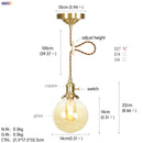 Helnys Nordic White Glass Pendant Light with Japan Copper Finish