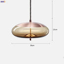Helnys Nordic Glass LED Pendant Light Fixture Modern Dining Room Hanging Lamp