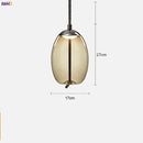 Helnys Nordic Glass LED Pendant Light Fixture Modern Dining Room Hanging Lamp