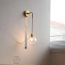 Helnys Gray Glass LED Bathroom Mirror Light Copper Wall Sconce Modern Nordic Lamp