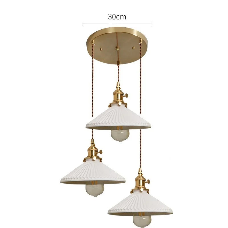 Modern Helnys Nordic White Ceramic LED Pendant Lights with Knob Switch for Elegant Home Decor