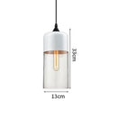 Helnys Modern Nordic LED Pendant Light Fixture with Wood Color Glass