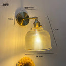 Helnys Green Glass Copper Wall Sconce Modern Nordic Luminaria Lighting