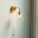 Helnys Glass LED Mirror Light Pull Chain Switch Wall Sconce_Luminaria