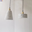 Helnys Nordic White Cement Pendant Lights - Modern Hanging Lamp Fixtures