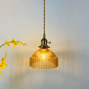 Helnys Glass Hanging Lamp with Switch - Nordic Copper Pendant Light
