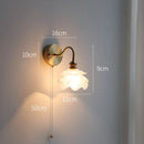 Helnys Flower Glass Copper Wall Sconce LED Light Nordic Modern Wandlamp
