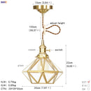 Helnys Modern Glass Copper LED Pendant Lamp for Kitchen Living Room