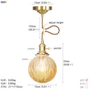 Helnys Modern Glass Copper LED Pendant Lamp for Kitchen Living Room