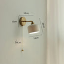 Helnys Copper LED Wall Light with Pull Chain Switch