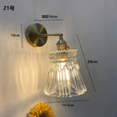 Helnys Amber Glass LED Wall Sconce Modern Nordic Wall Light Fixtures