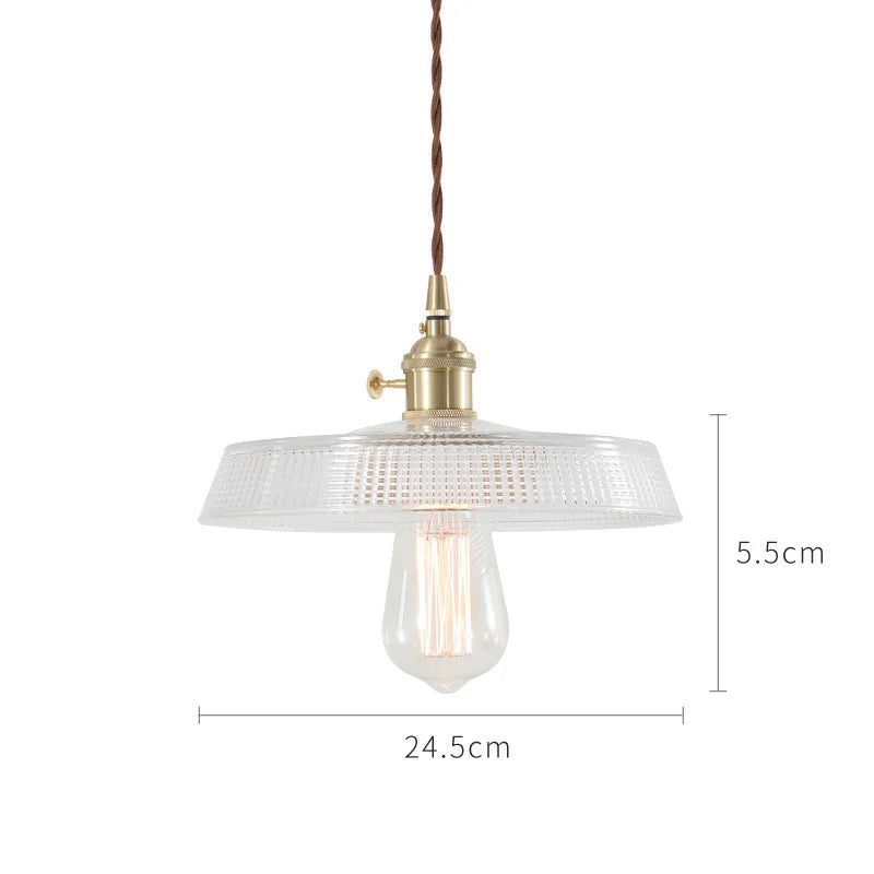 Helnys Glass Pendant Lights Bar Cafe Living Room Edison Industrial Vintage Lamp