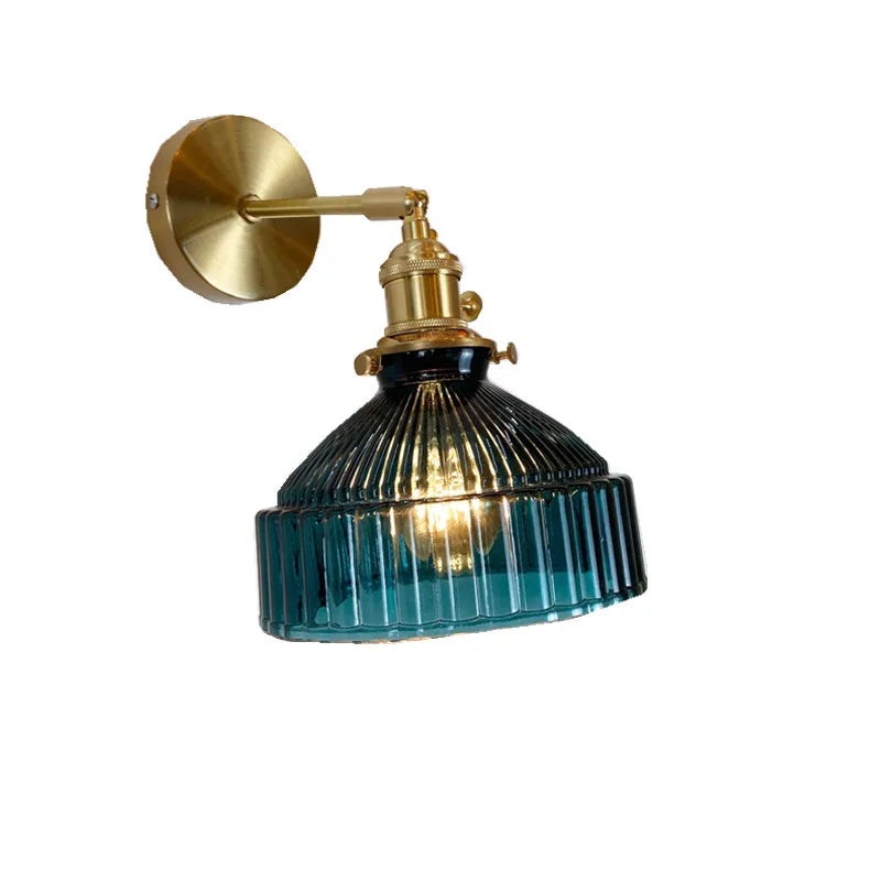 Helnys Amber Glass LED Wall Sconce Modern Nordic Wall Light Fixtures