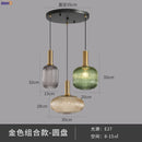 Helnys Nordic Glass Pendant Lights LED Hanging Lamp for Bedroom Living Room