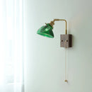Helnys Clear Glass LED Wall Light with Pull Chain Switch - Modern Nordic Wall Lamp