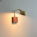 Helnys Nordic Copper Wall Sconce LED Light with Wood Canopy